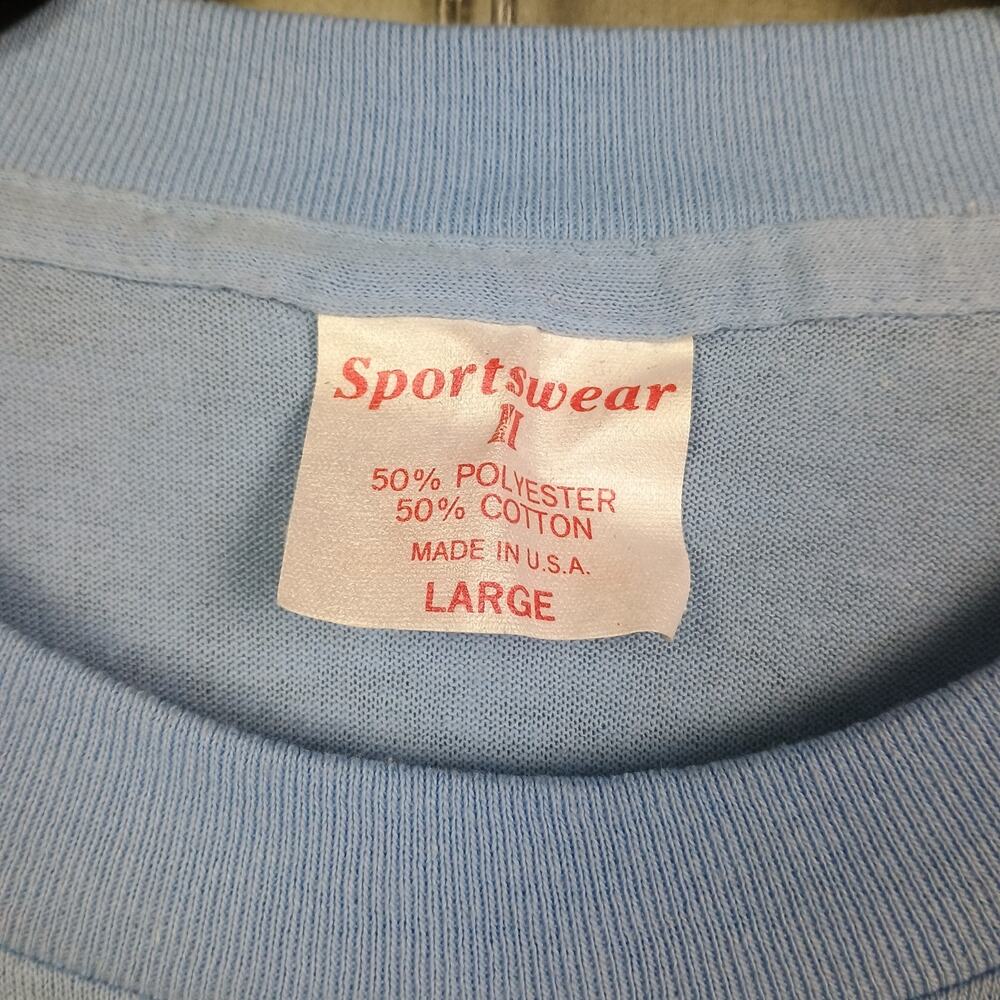 US Air Vintage 80s Soft 50/50 Blend Stretch Shirt Graphic Medium Submarine Ocean - Picture 3 of 6